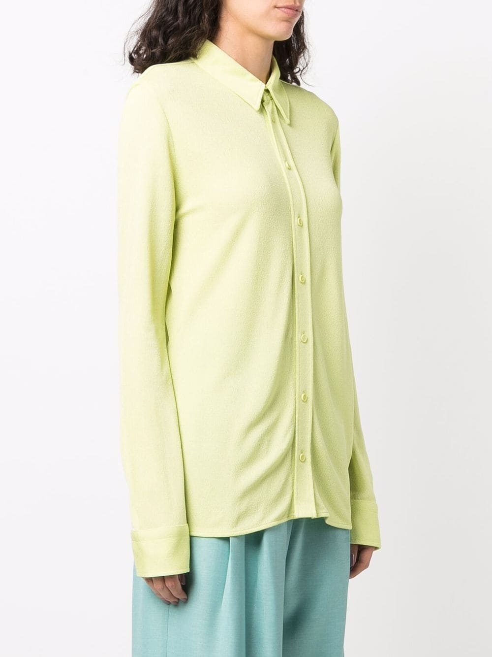 classic-collar crepe shirt - 3