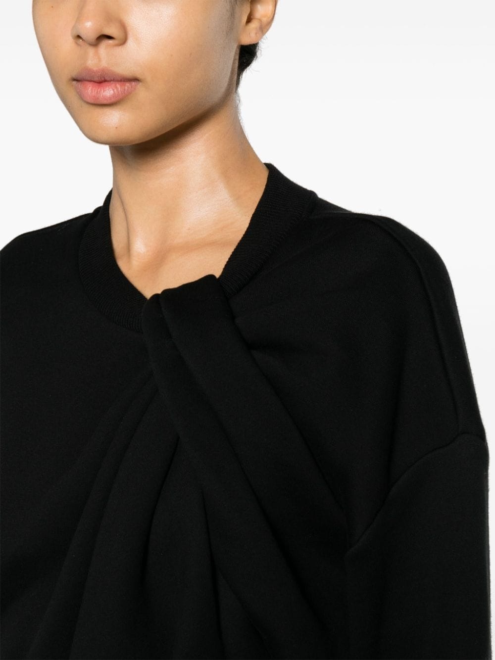knot-embellished cotton sweatshirt - 5