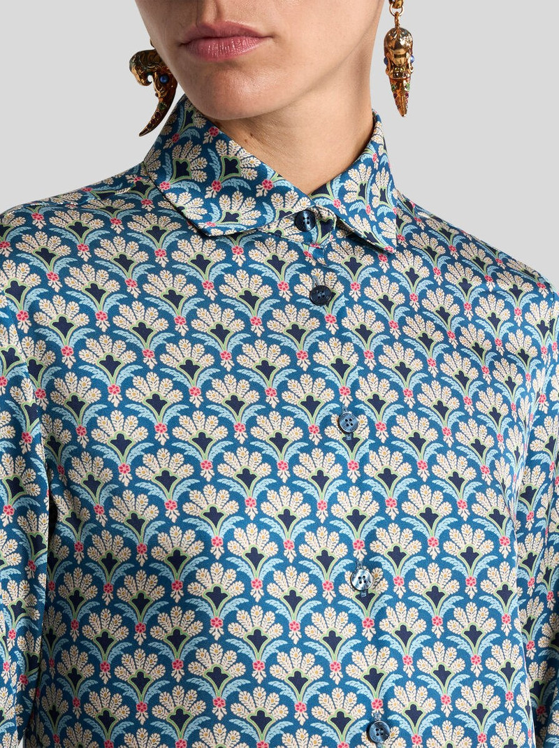 Etro TWILL SHIRT WITH MICRO PALM MOTIF outlook