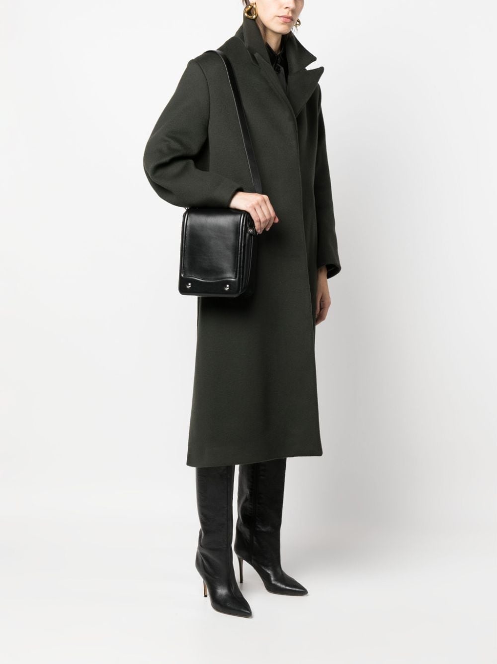 Enveloppe leather shoulder bag - 3