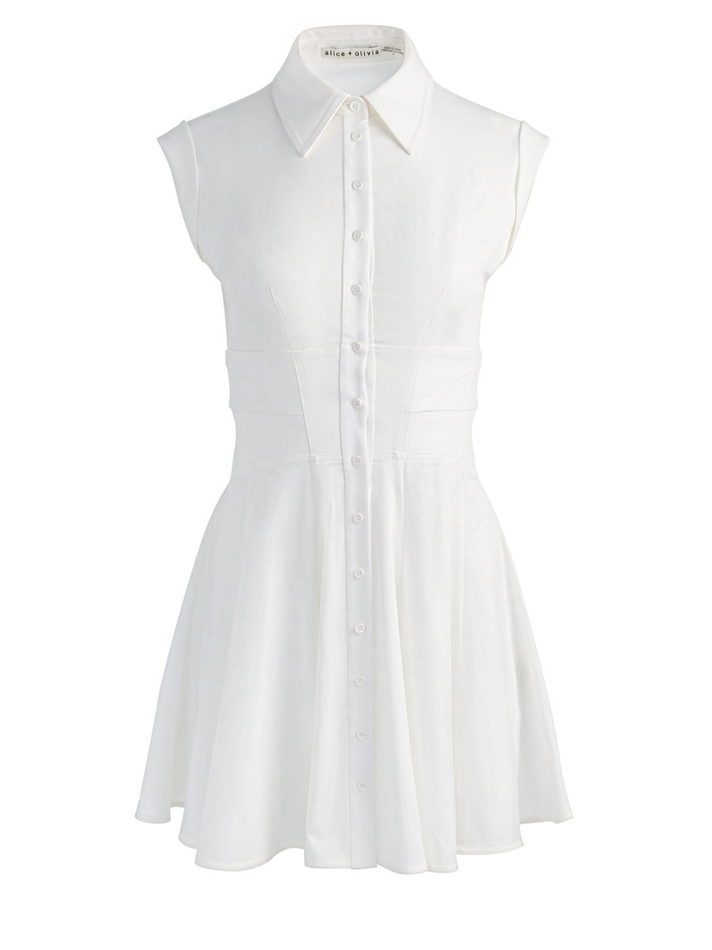 KIM CORSET SHIRT DRESS - OFF WHITE 1