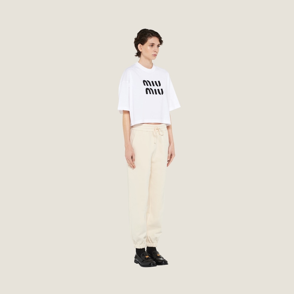 Cotton joggers with embroidered logo - 5