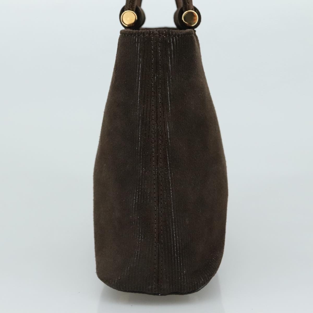 CELINE Hand Bag Suede Brown Gold - 3