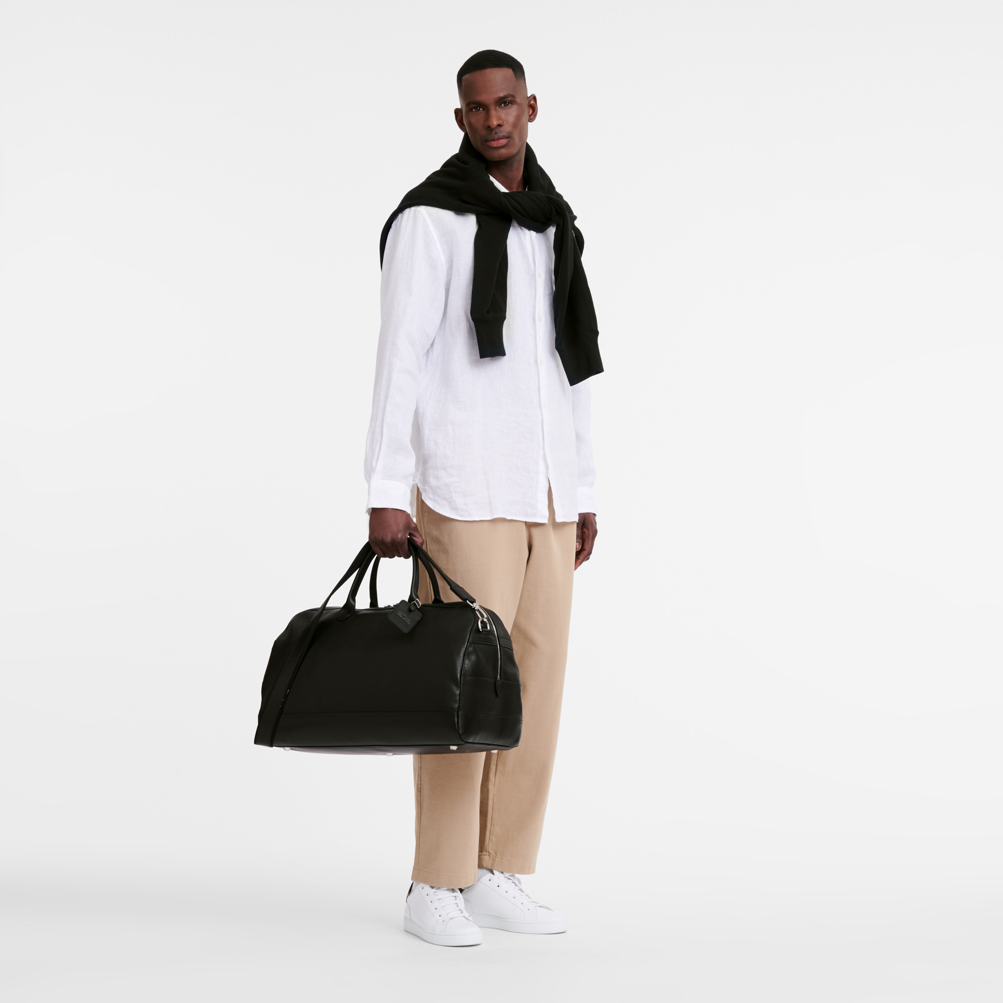 Le Foulonné M Travel bag Black - Leather - 2