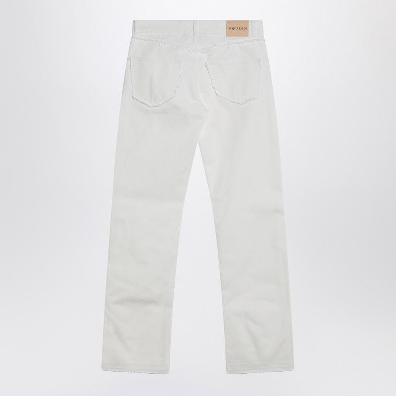 Alexander Mcqueen White Denim Trousers Men - 2