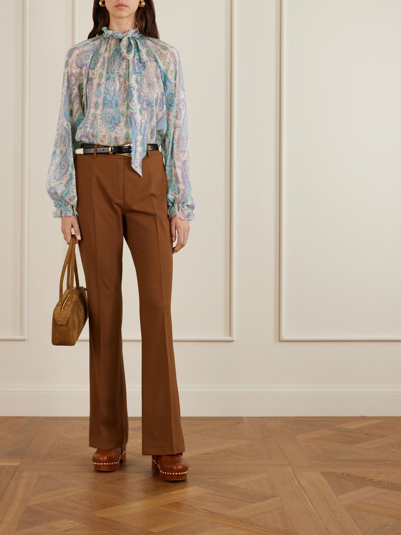 Etro Pussy-bow Ruffled Paisley-print Silk-crepon Blouse outlook