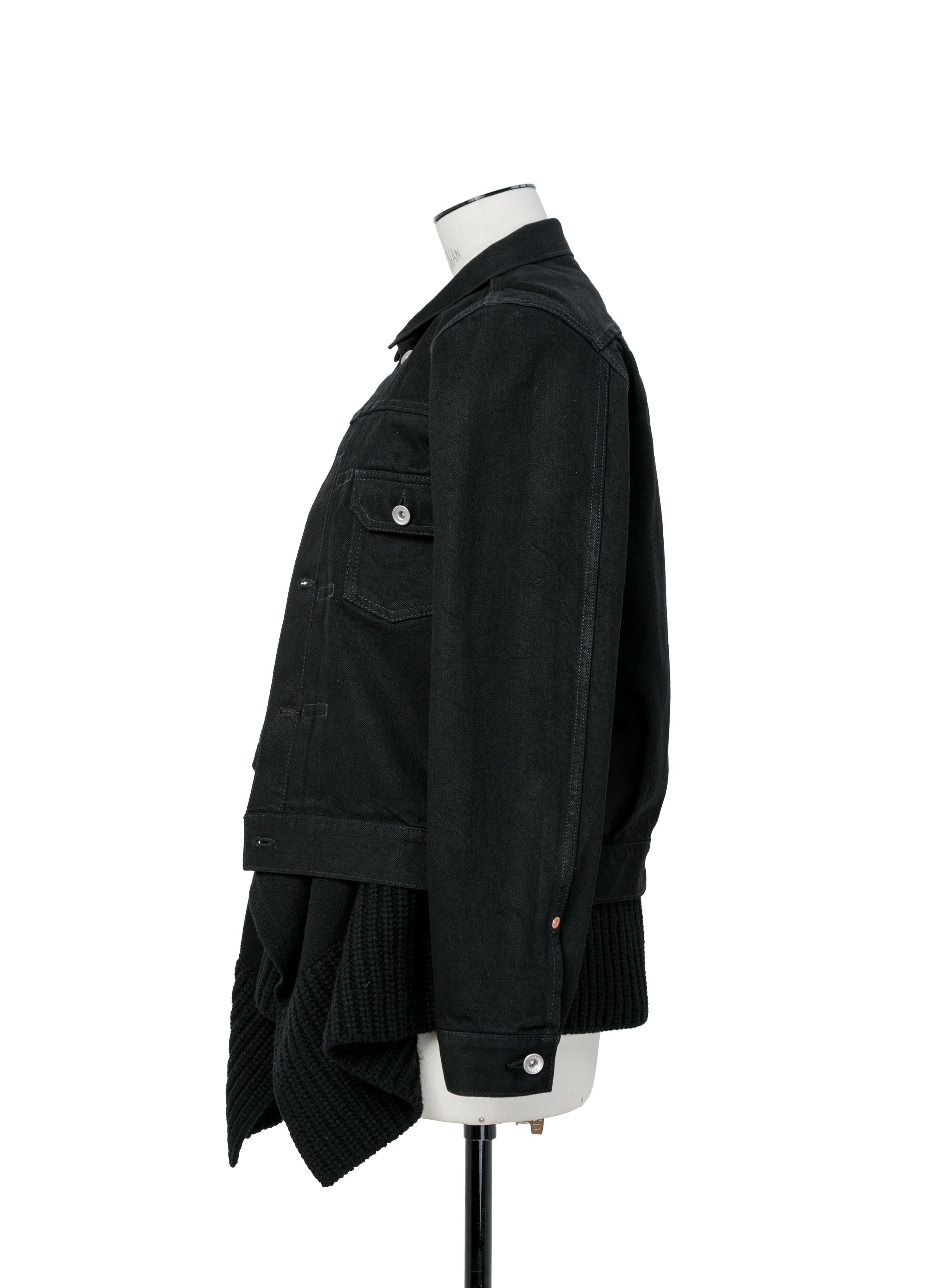 Denim x Wool Knit Jacket - 3