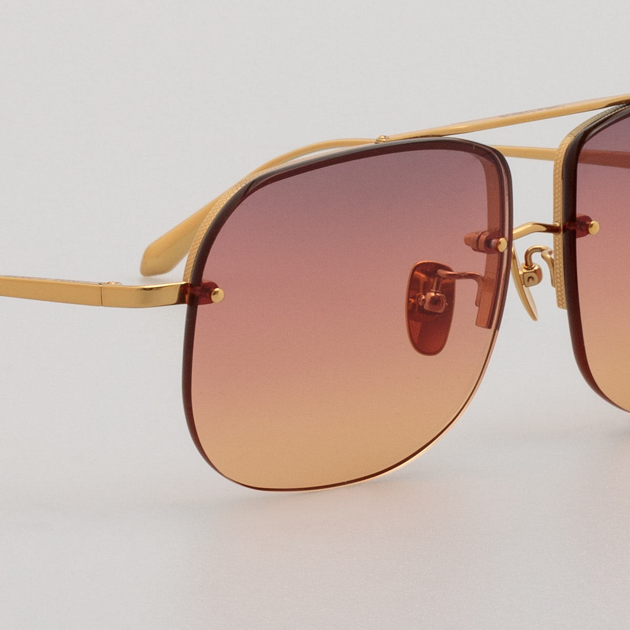 Men's Seren Aviator Sunglasses in Sunset Orange - 7