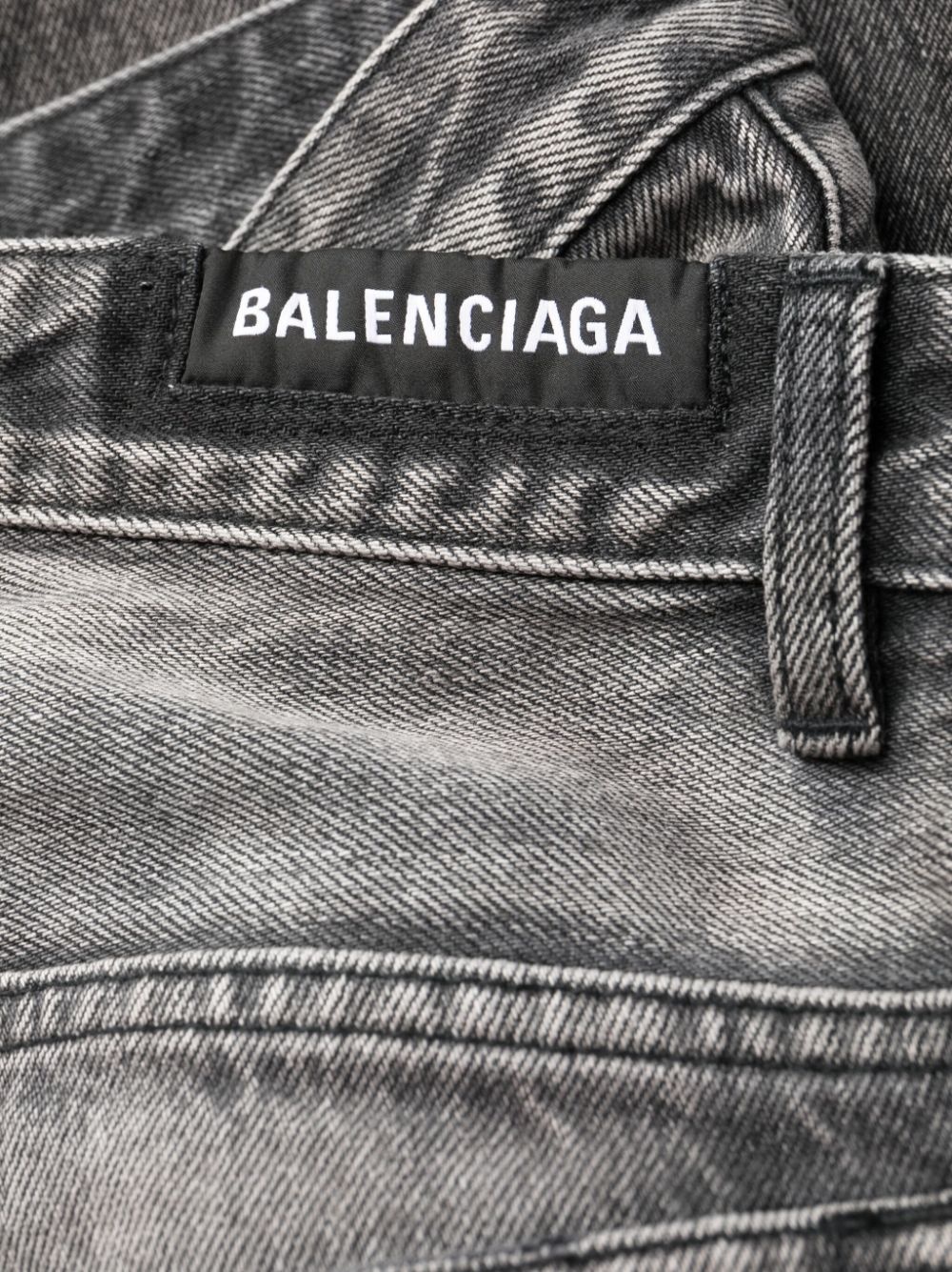 washed wide-leg jeans - 6