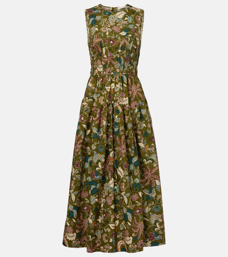 Elenora printed cotton midi dress 1