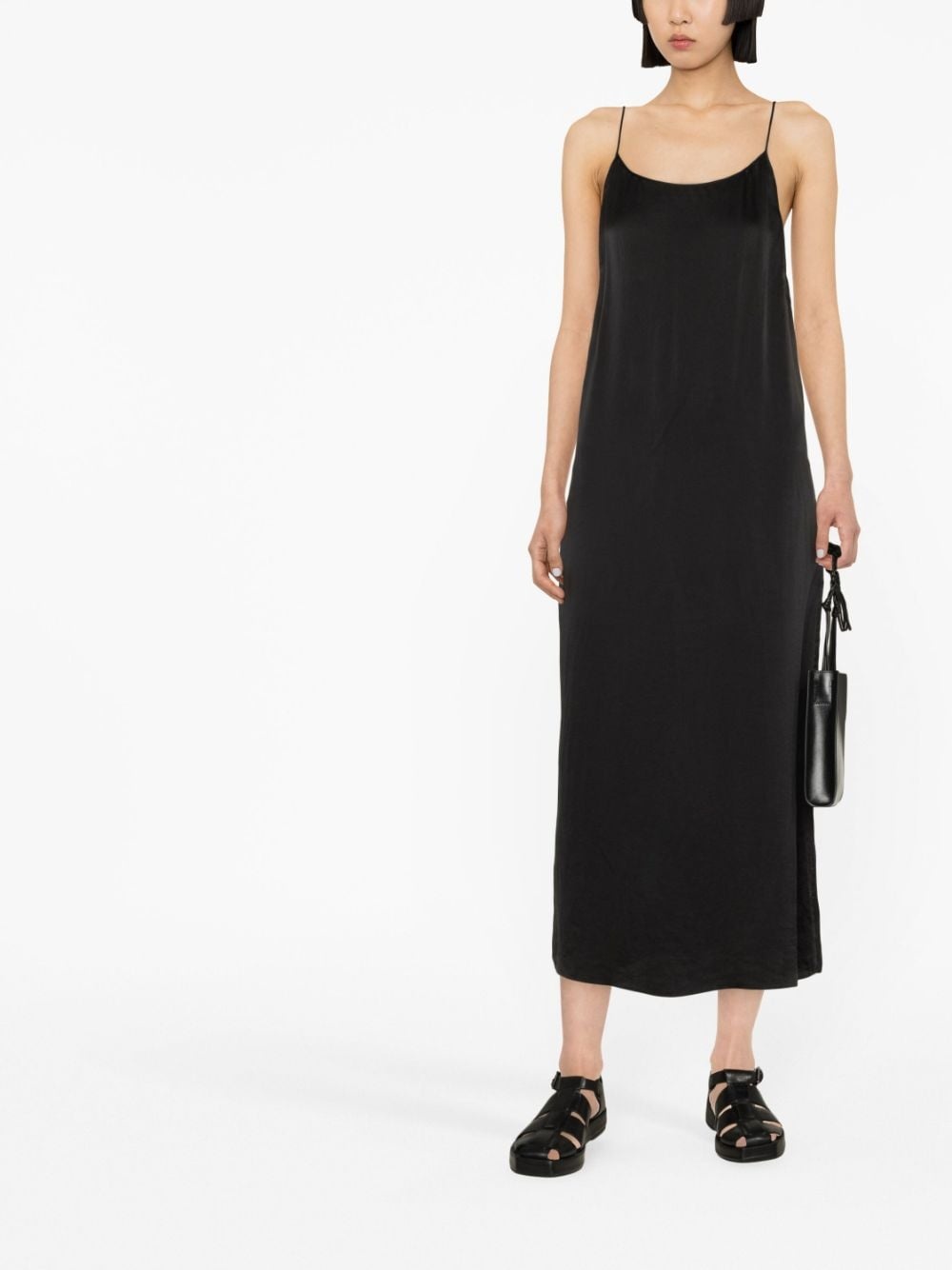 silk midi slip dress - 2