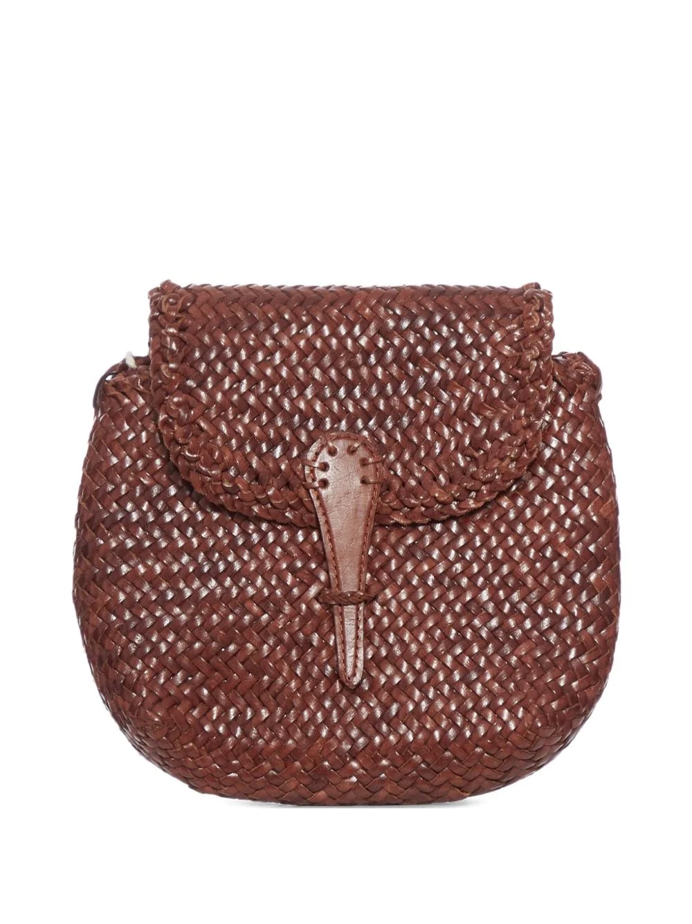 mini City woven leather cross body bag - 1