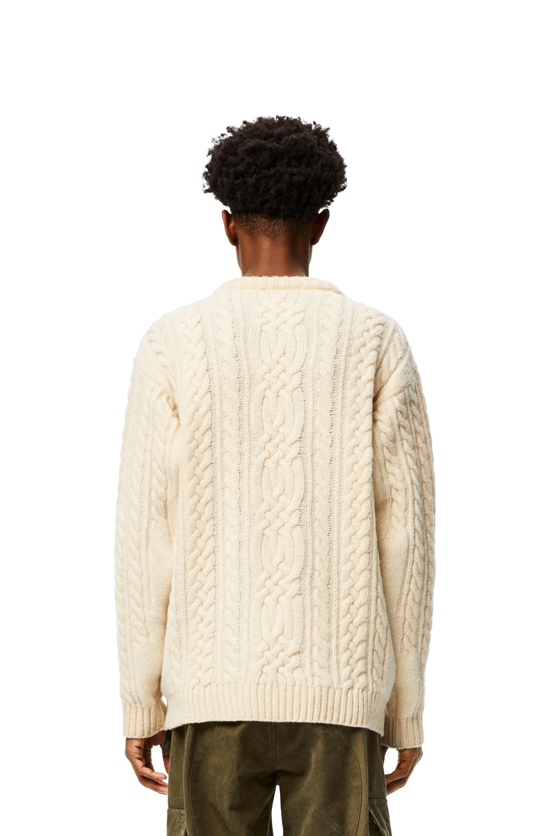 Cable sweater in wool - 4