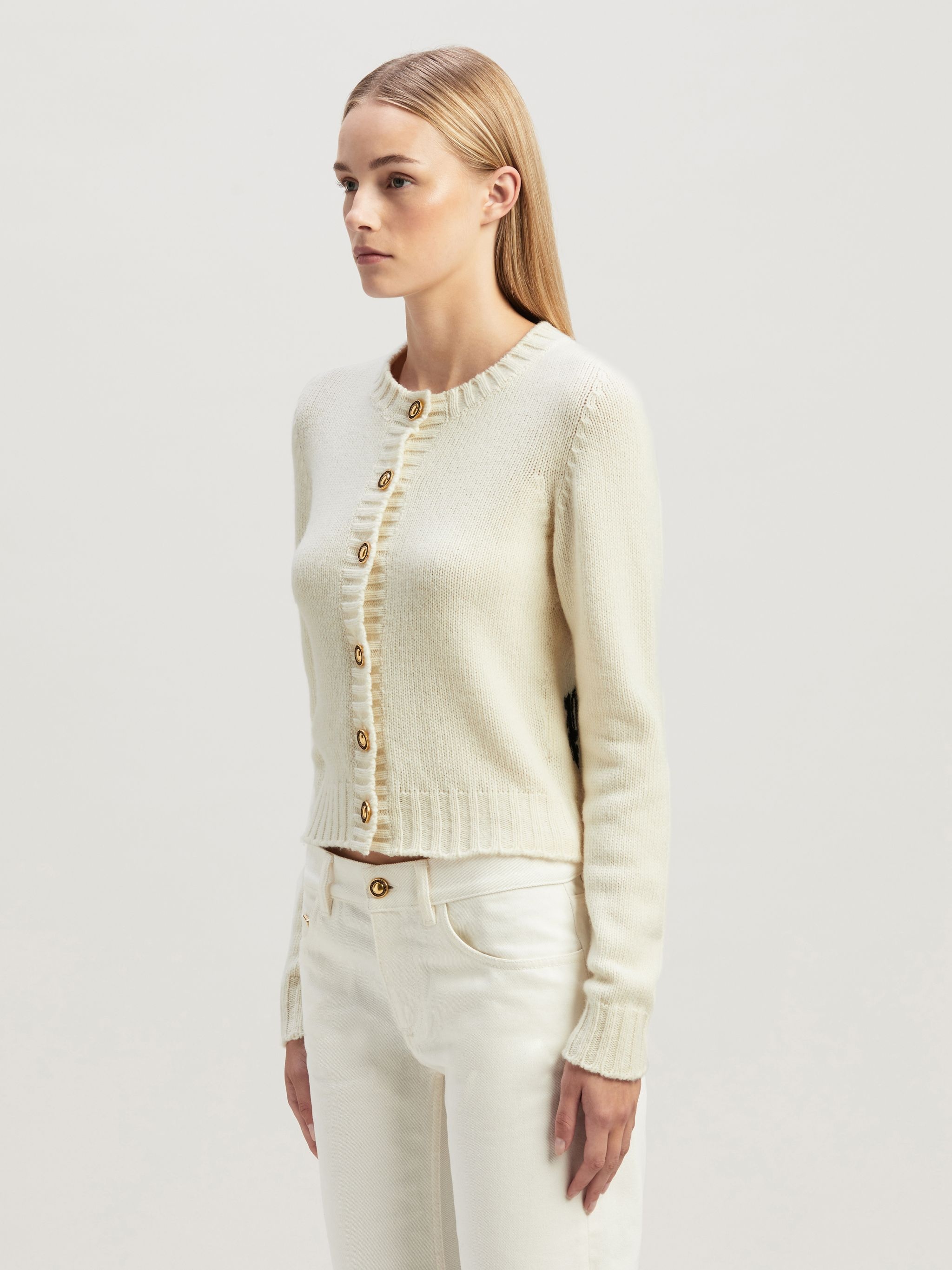 Curved Logo Cardigan - 4