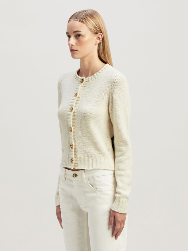 Curved Logo Cardigan 4
