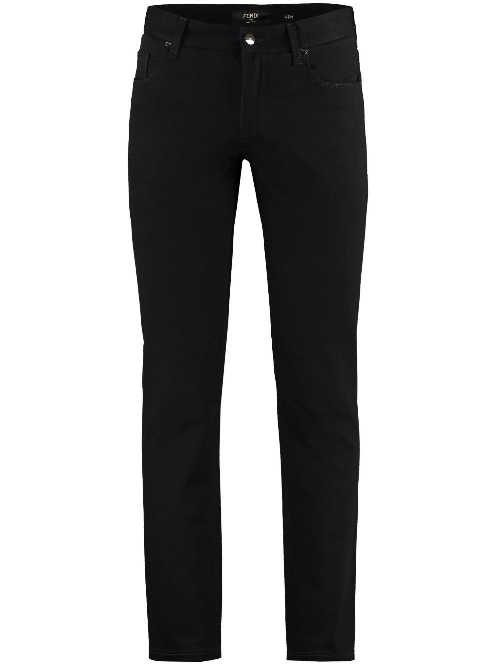 FF embroidered slim-fit jeans - 1