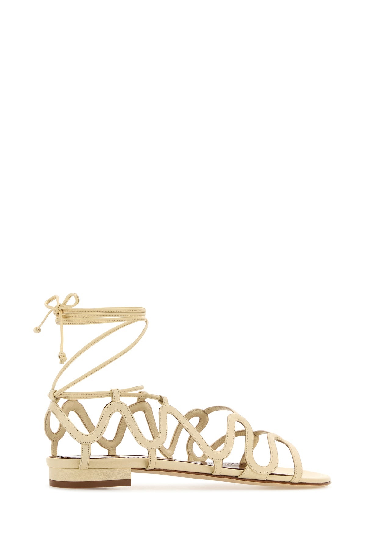 Cream leather Fawda sandals - 3
