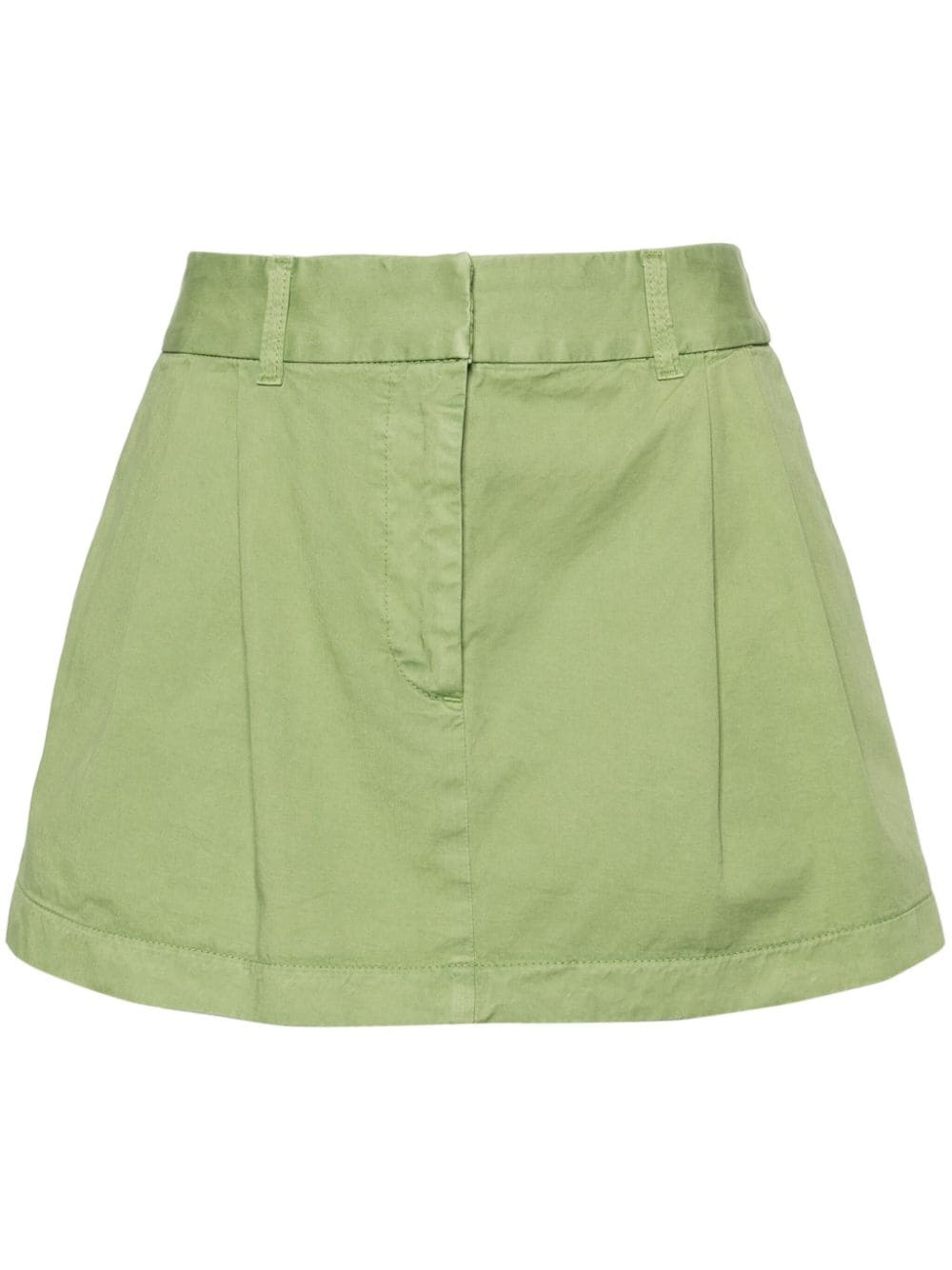Bubble pleat-detailed cotton skirt - 1