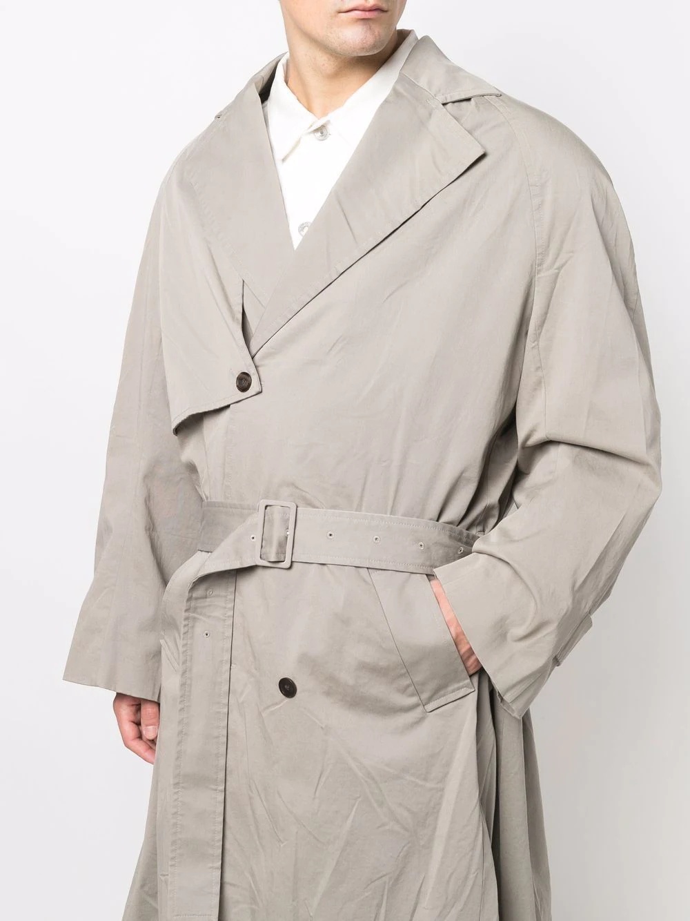 belted oversize trench coat - 5