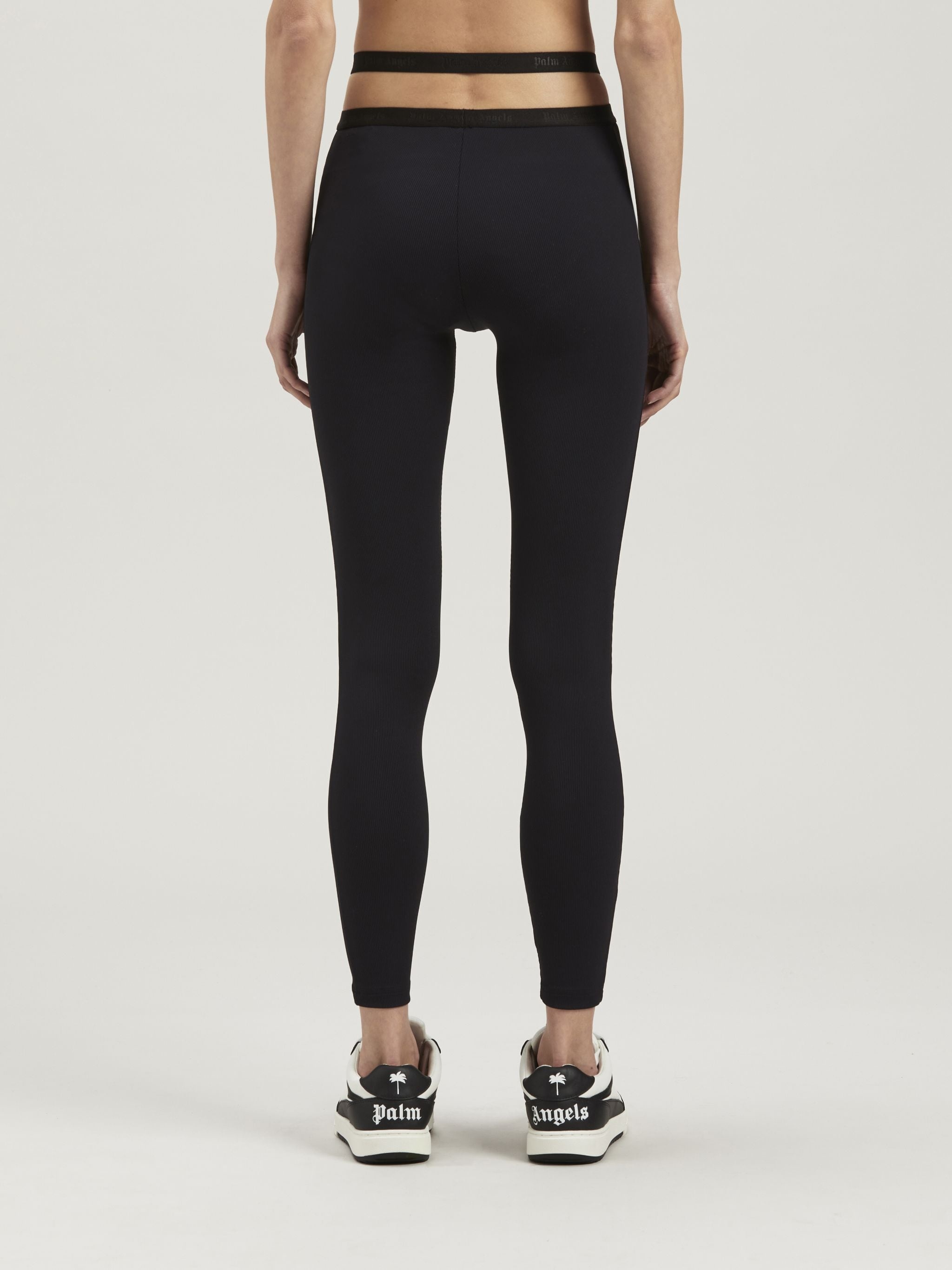 Crossed Waist Rib Leggings - 5