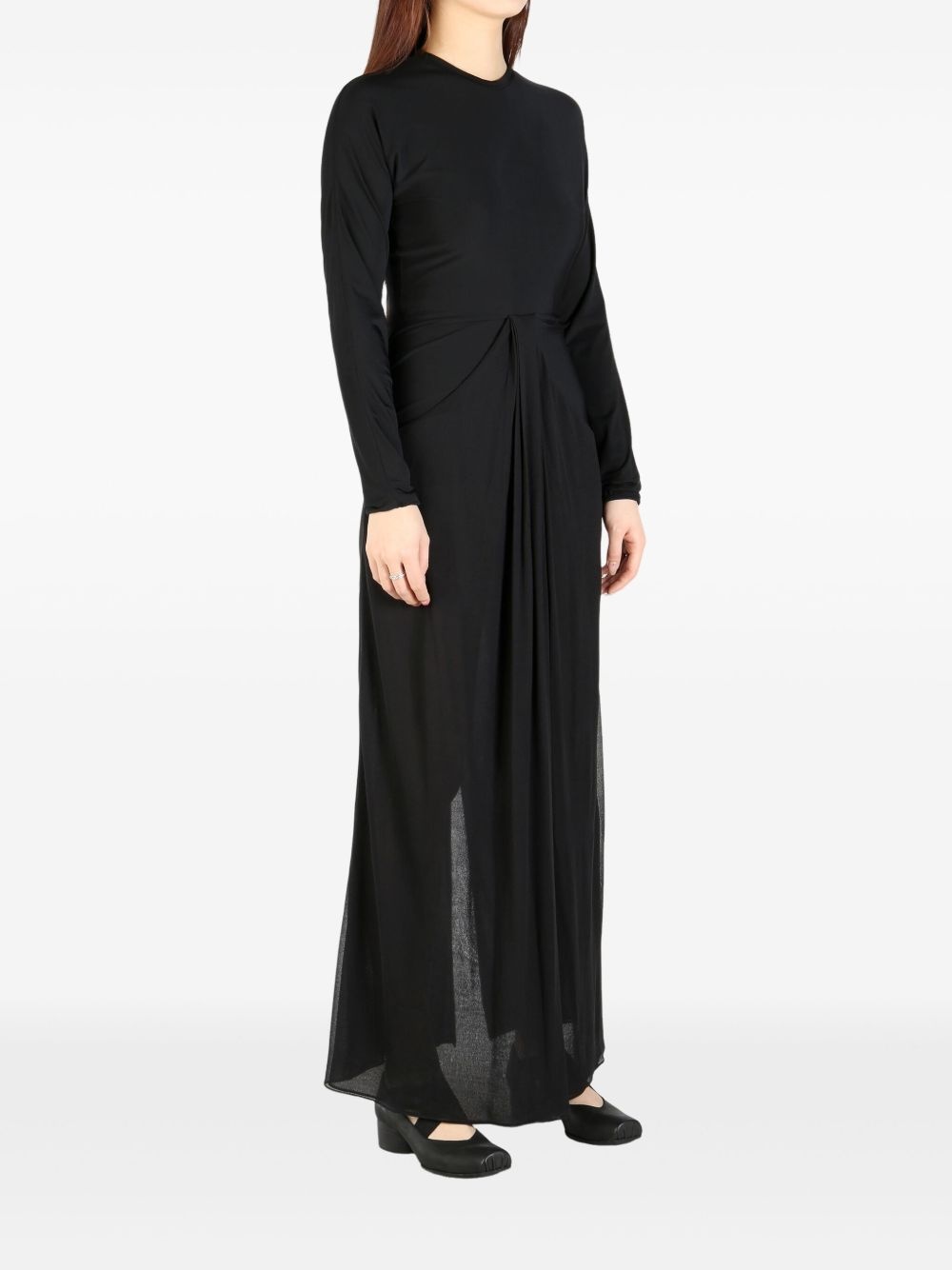 draped-detail maxi dress - 3