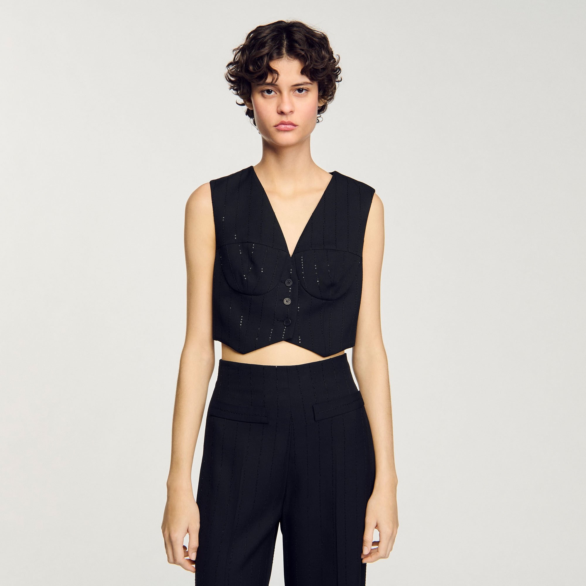 SEQUIN CROPPED JACKET - 4