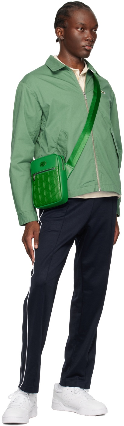 Green Leather Monogram Vertical Bag - 4