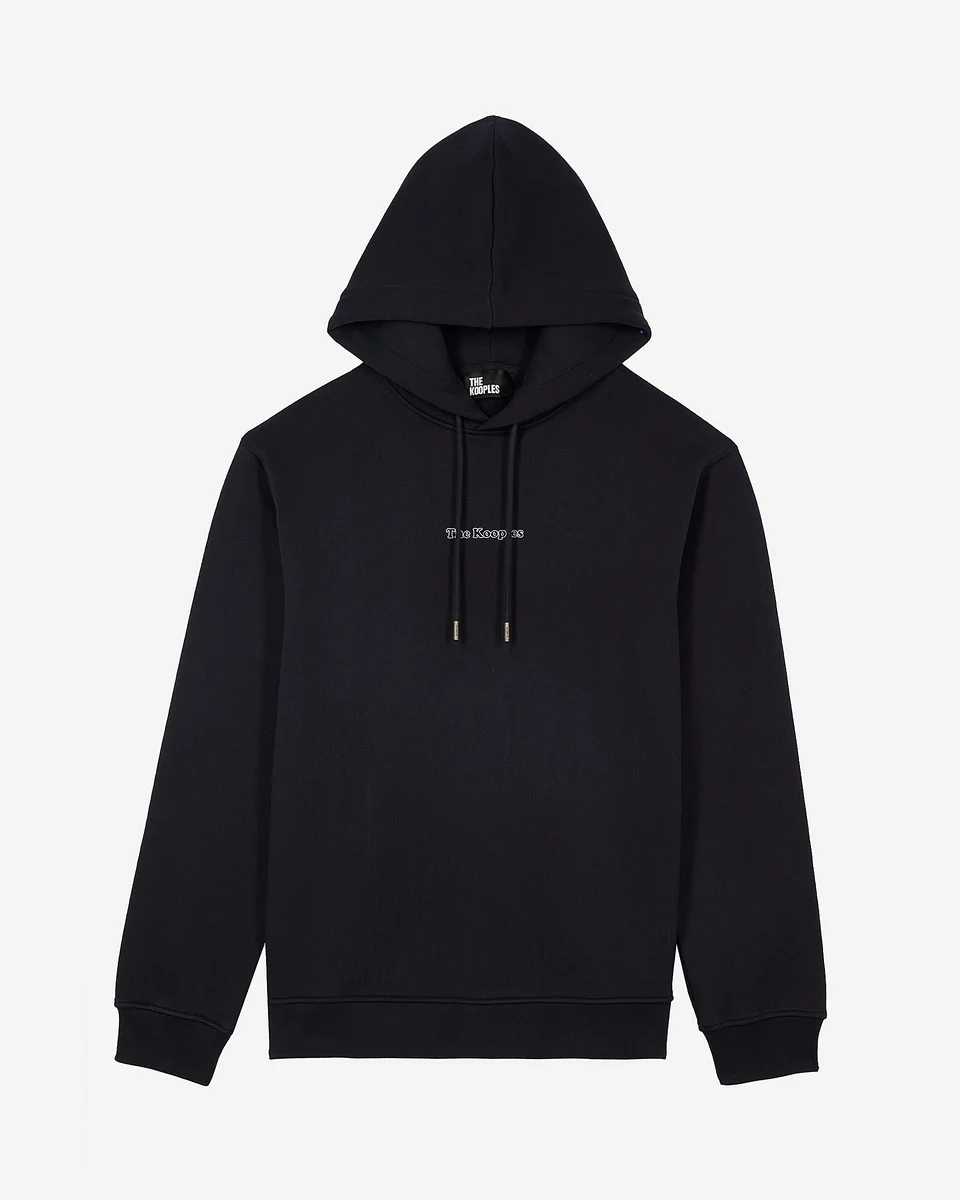 HOODED SWEATSHIRT WITH NAVY LOGO - 1