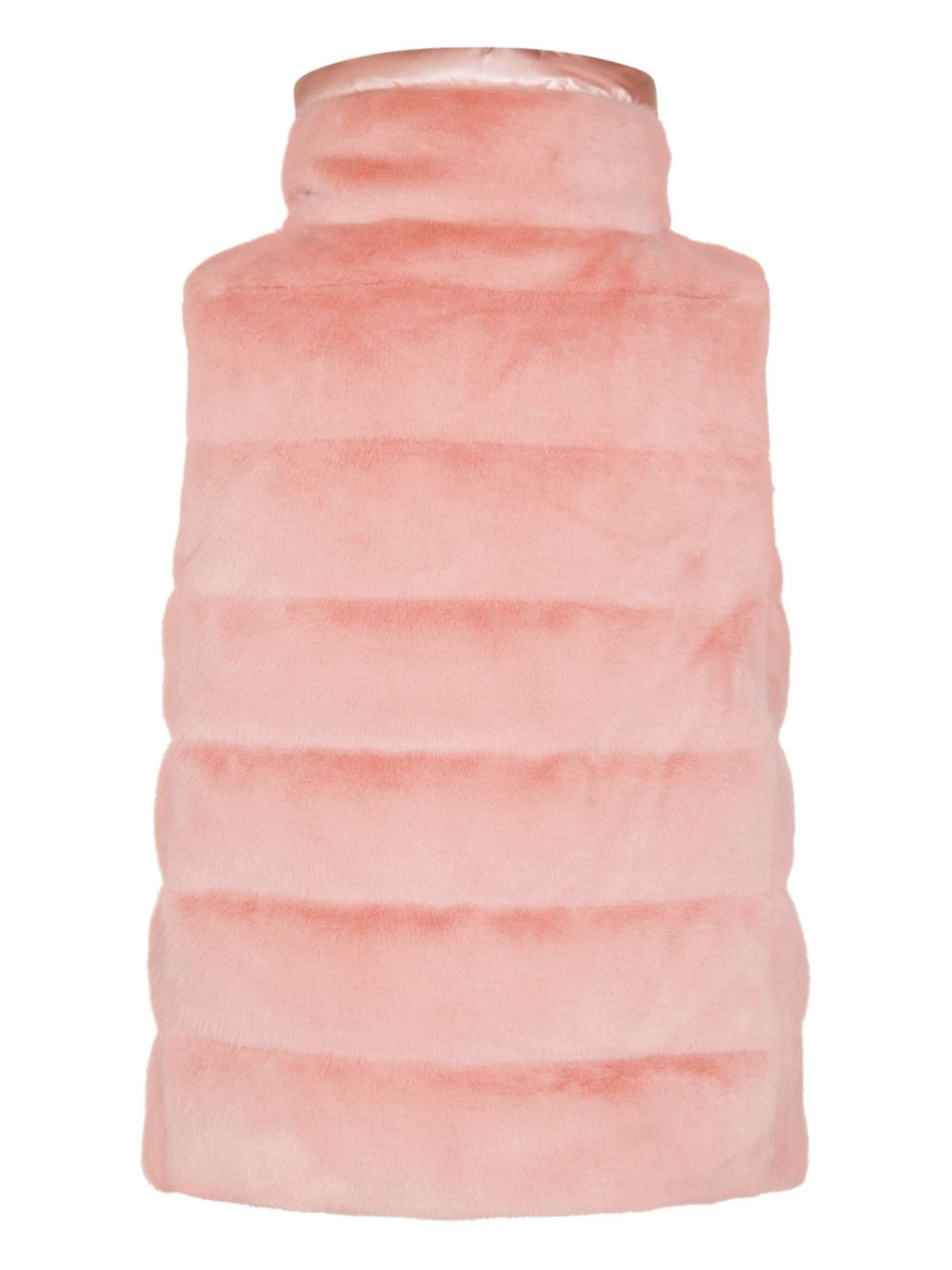 faux-fur quilted gilet - 2