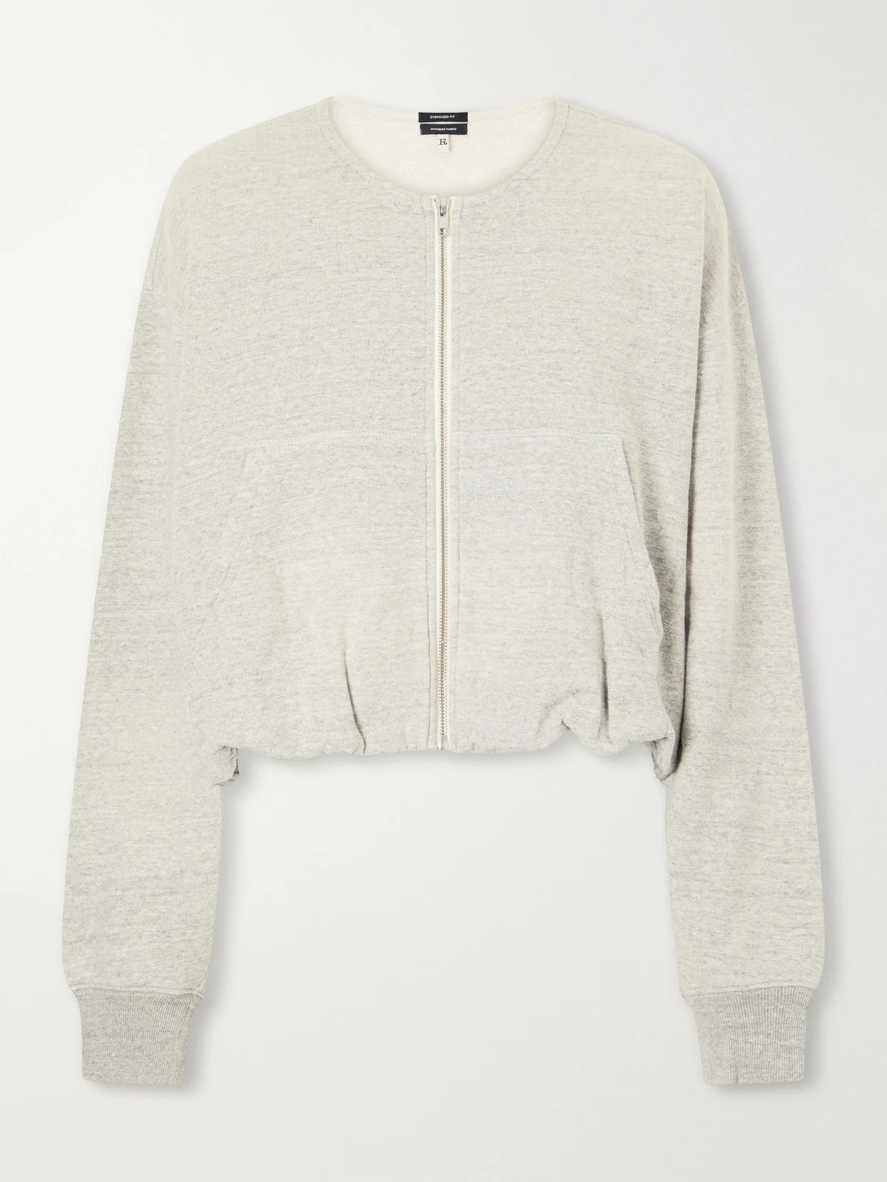Balloon Cotton-jersey Zip-up Sweatshirt - 1