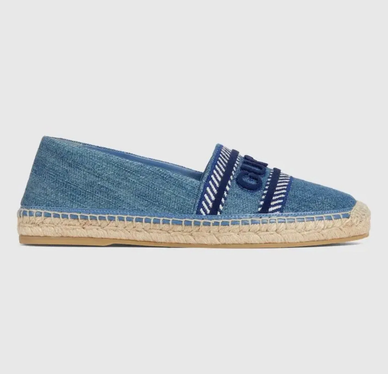 Gucci Logo Denim Espadrilles - 1