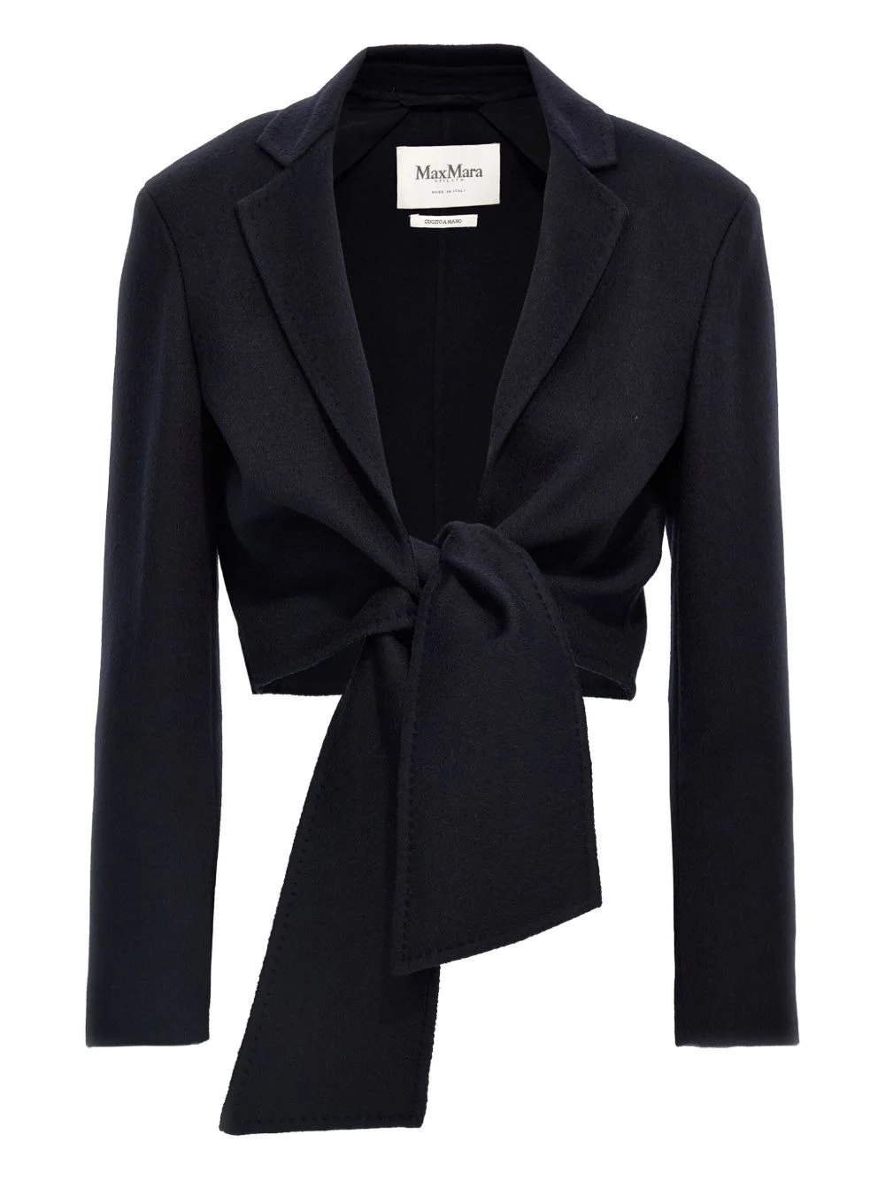tie-front notched-lapel jacket - 1