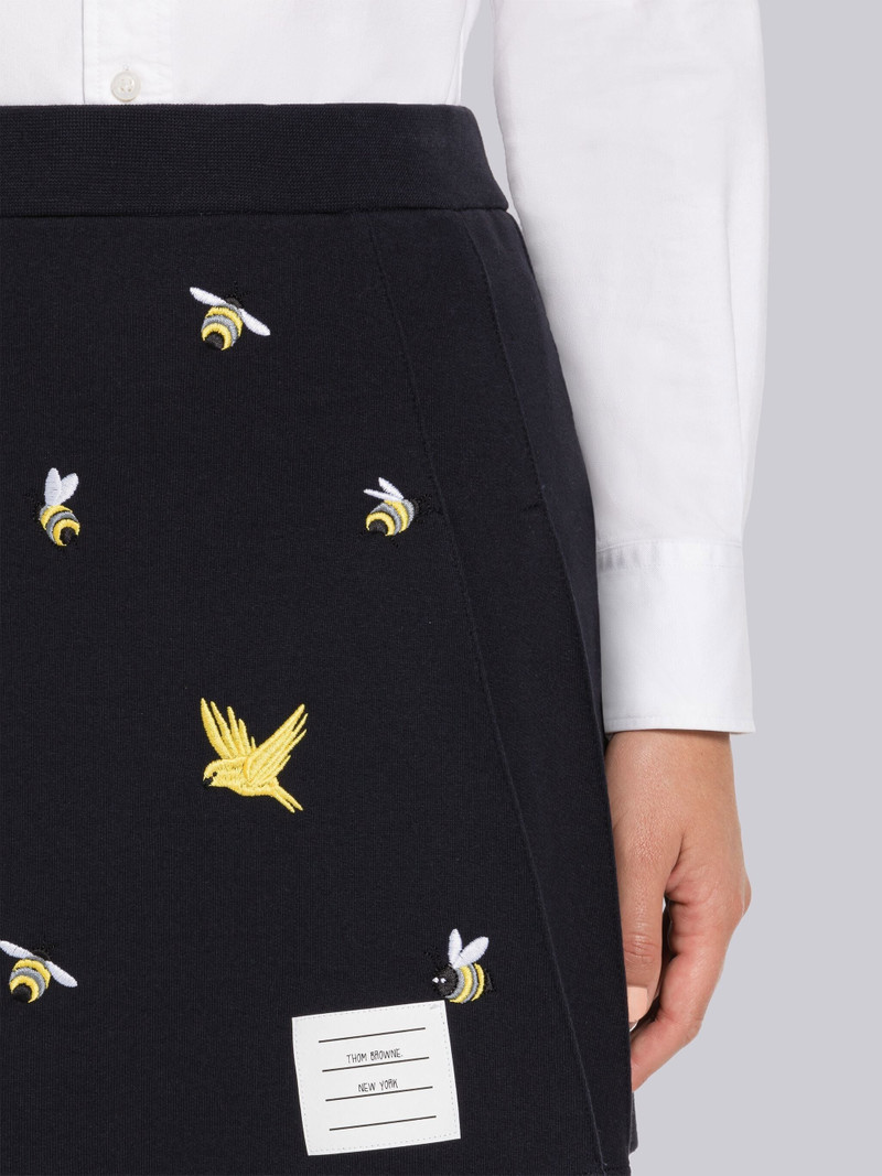 Loopback Birds and Bees Side Pleated Mini Skirt 5