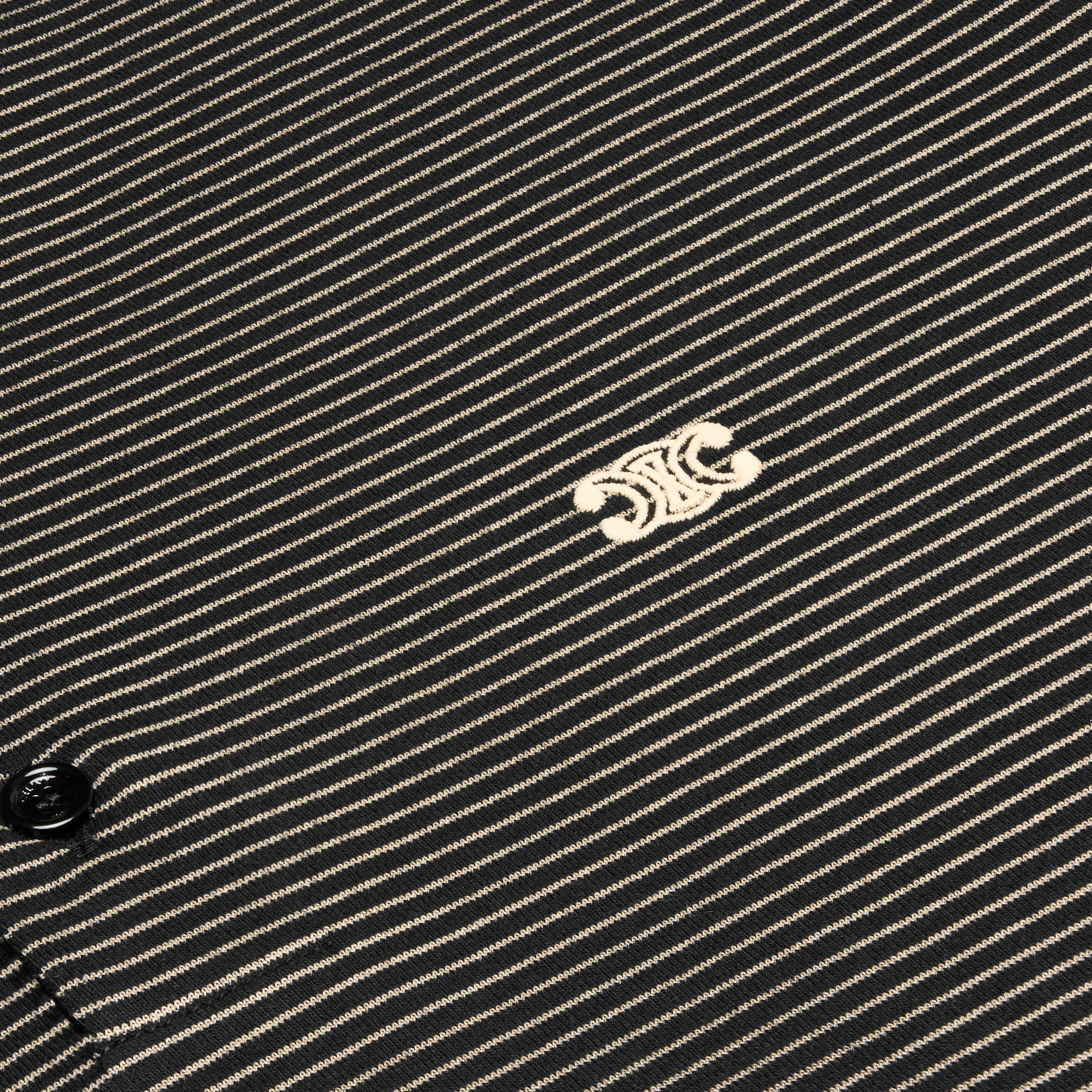 triomphe polo shirt in finely striped cotton jersey - 4