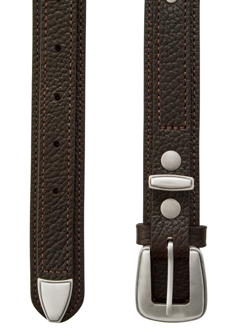 Lemaire Lemaire Western Studded Grained Leather Belt outlook