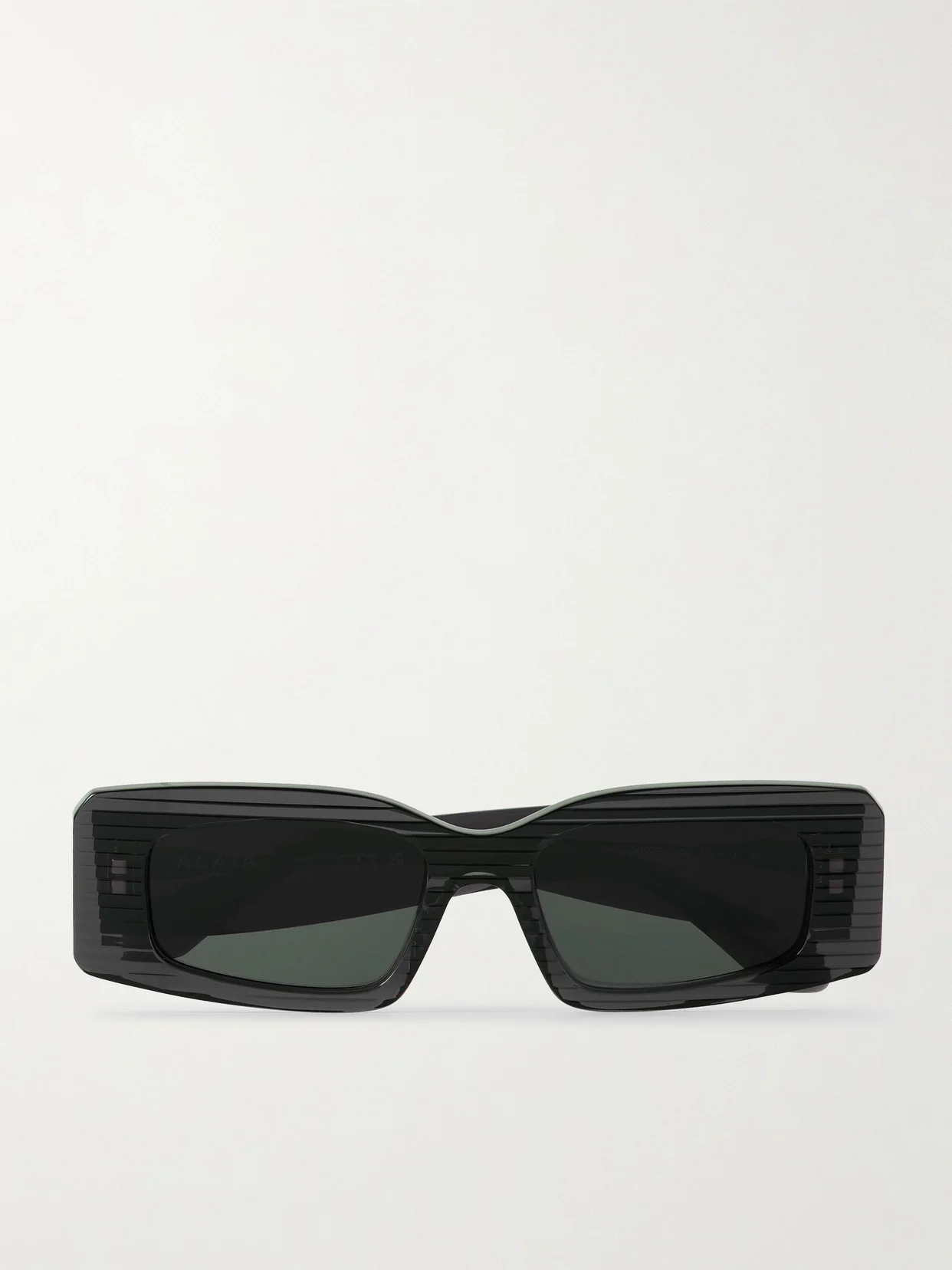 Rectangular-frame Textured-acetate Sunglasses - 1