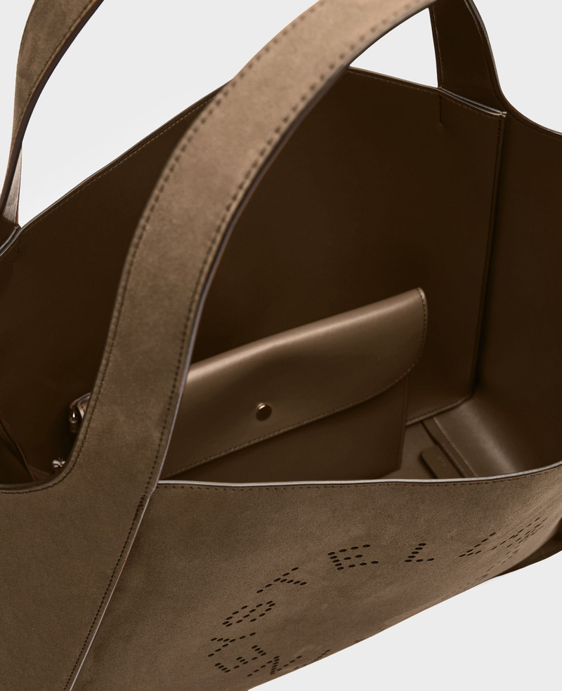 Logo Large Suede Tote Bag 4