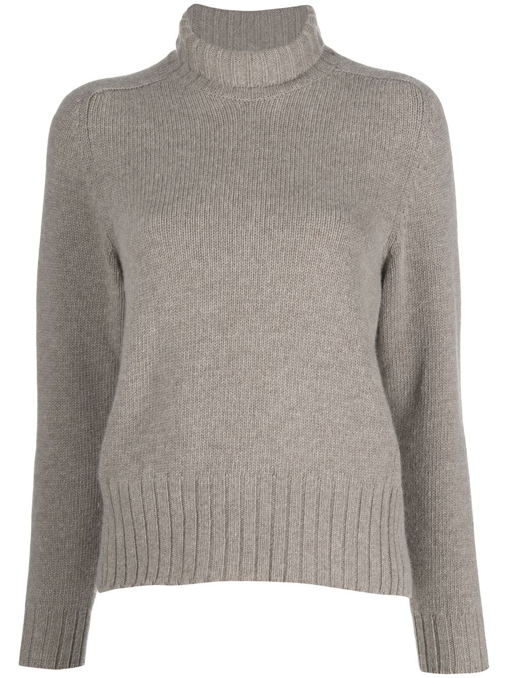 plain roll-neck jumper - 1