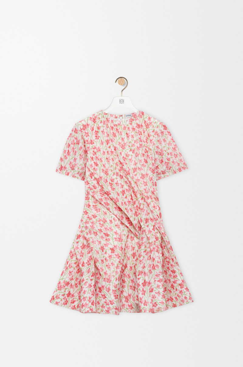 Twisted dress in silk blend taffeta 1