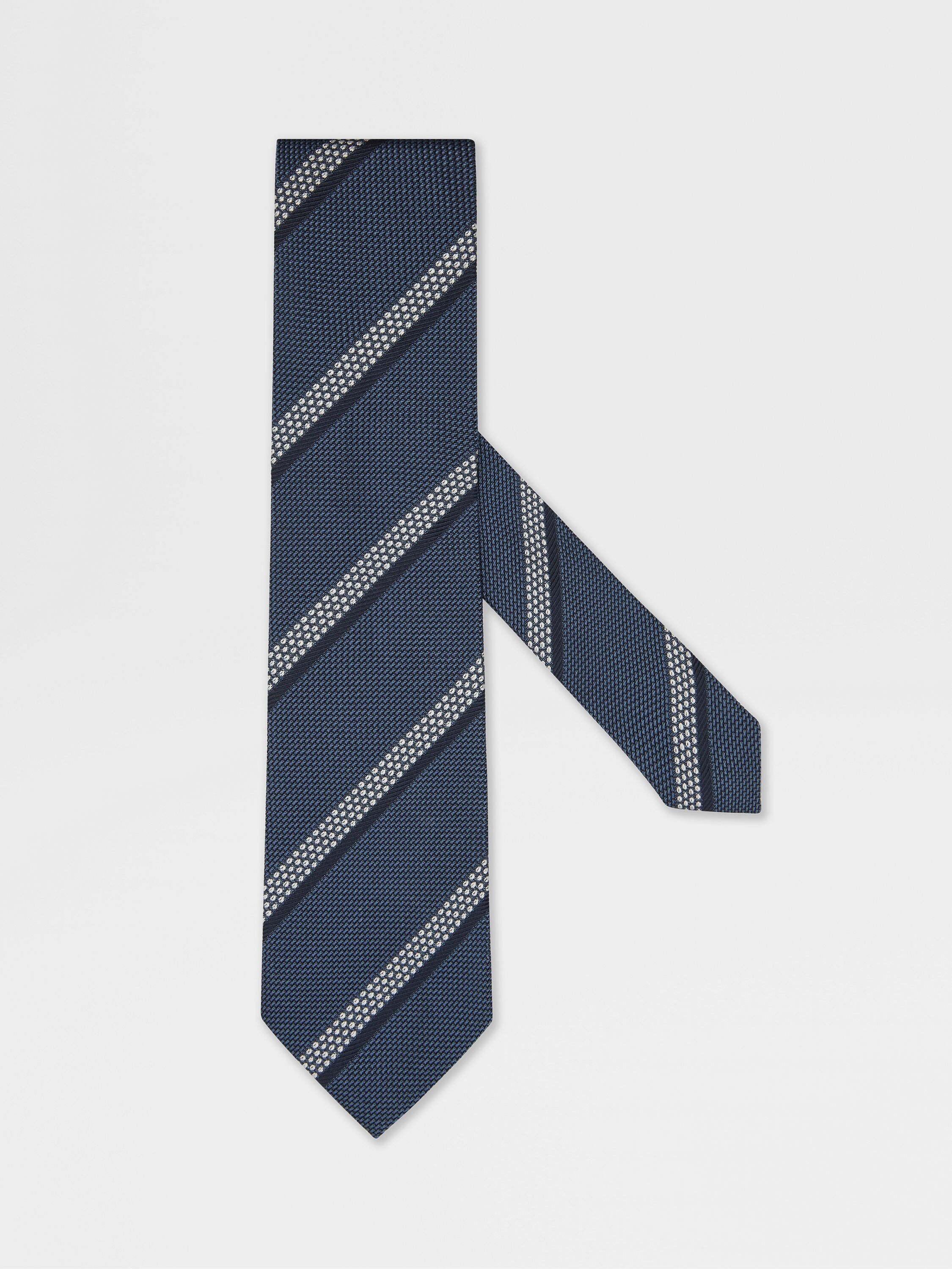 LIGHT BLUE SILK TIE - 1