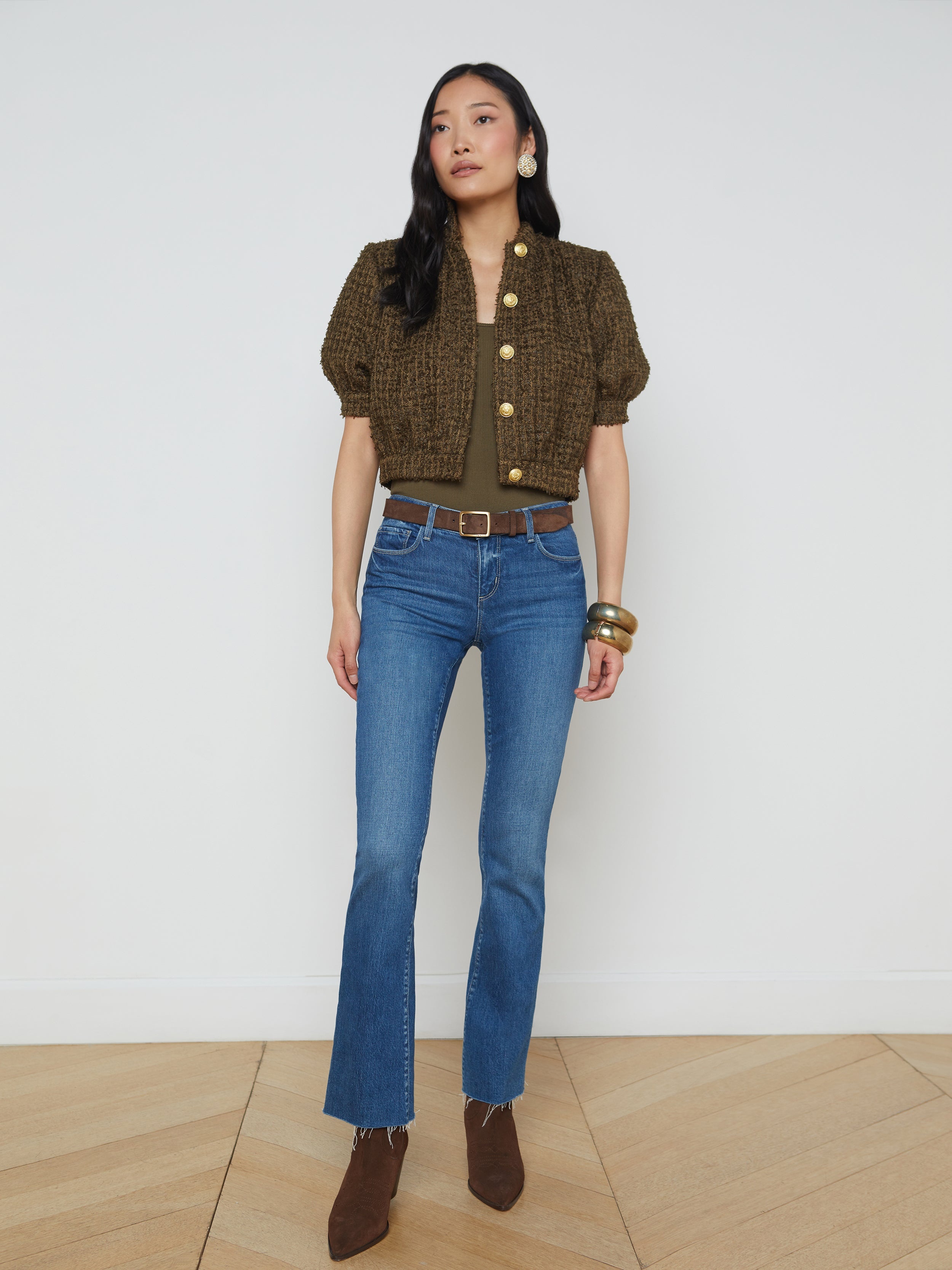 Cove Cropped Tweed Jacket - 4
