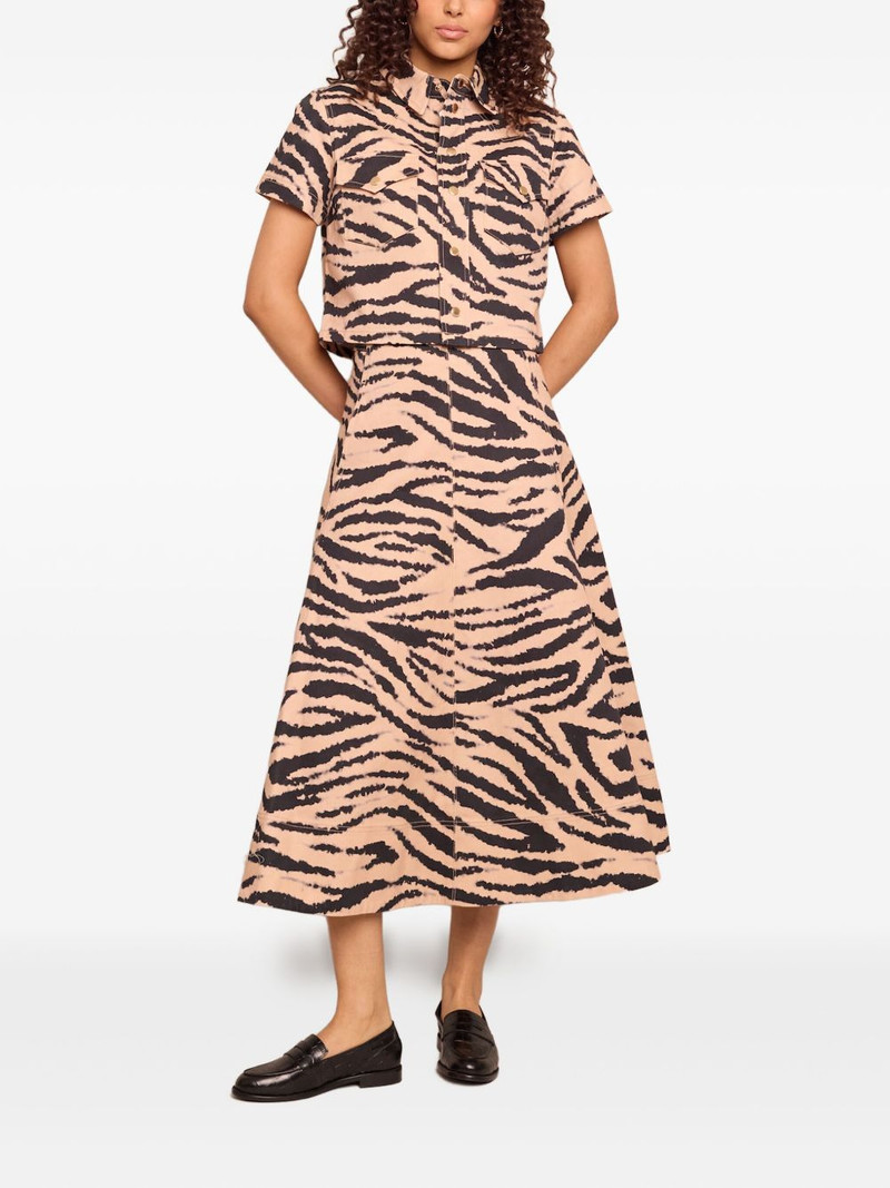 Cara Cara zebra-print skirt outlook