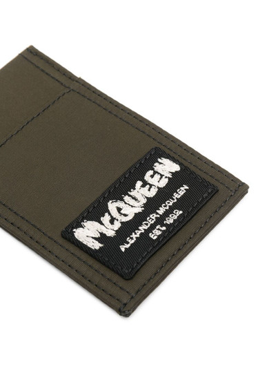 Alexander McQueen logo patch lanyard cardholder outlook