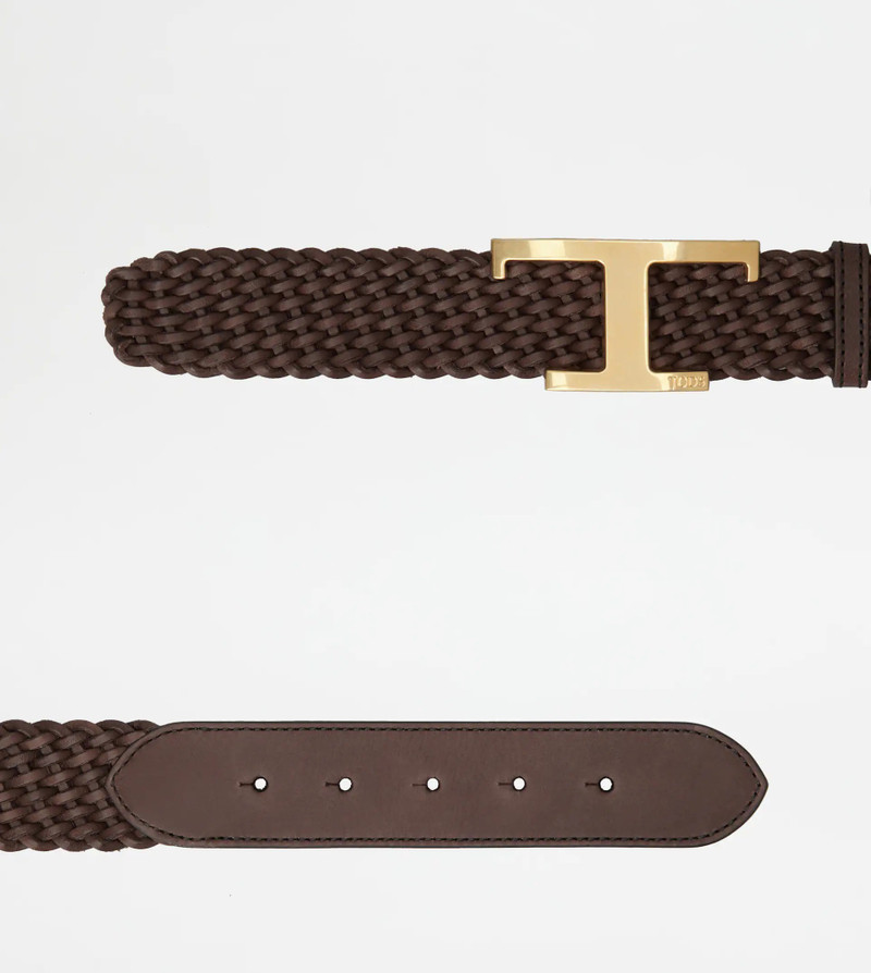 Tod's TIMELESS BELT IN LEATHER - BROWN outlook