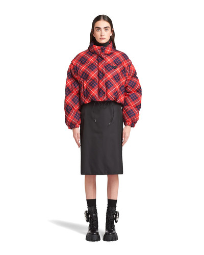 Prada Plaid puffer jacket outlook