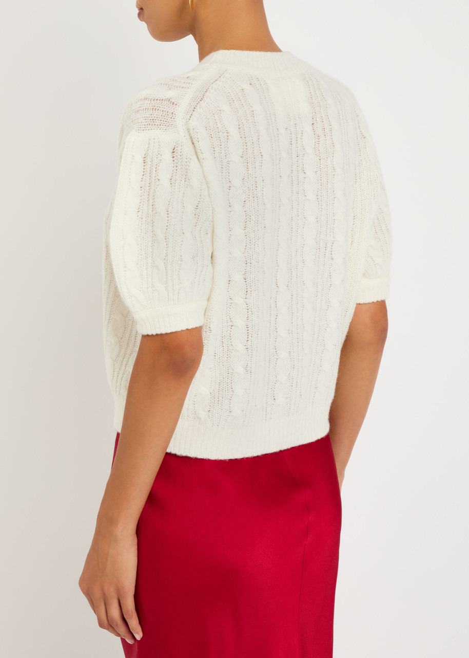 Lisa Yang Kenzie Cable-knit Cashmere and Silk-blend top - 3