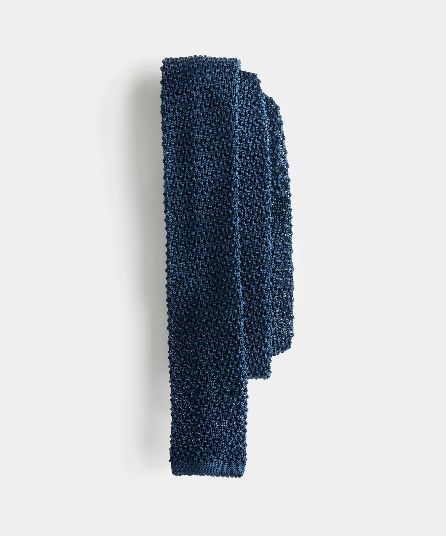Italian Silk Knit Tie in Navy - 1