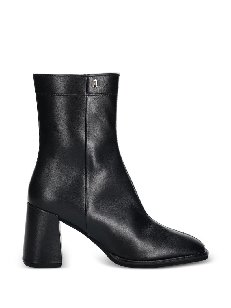 FURLA square heel zip boots outlook
