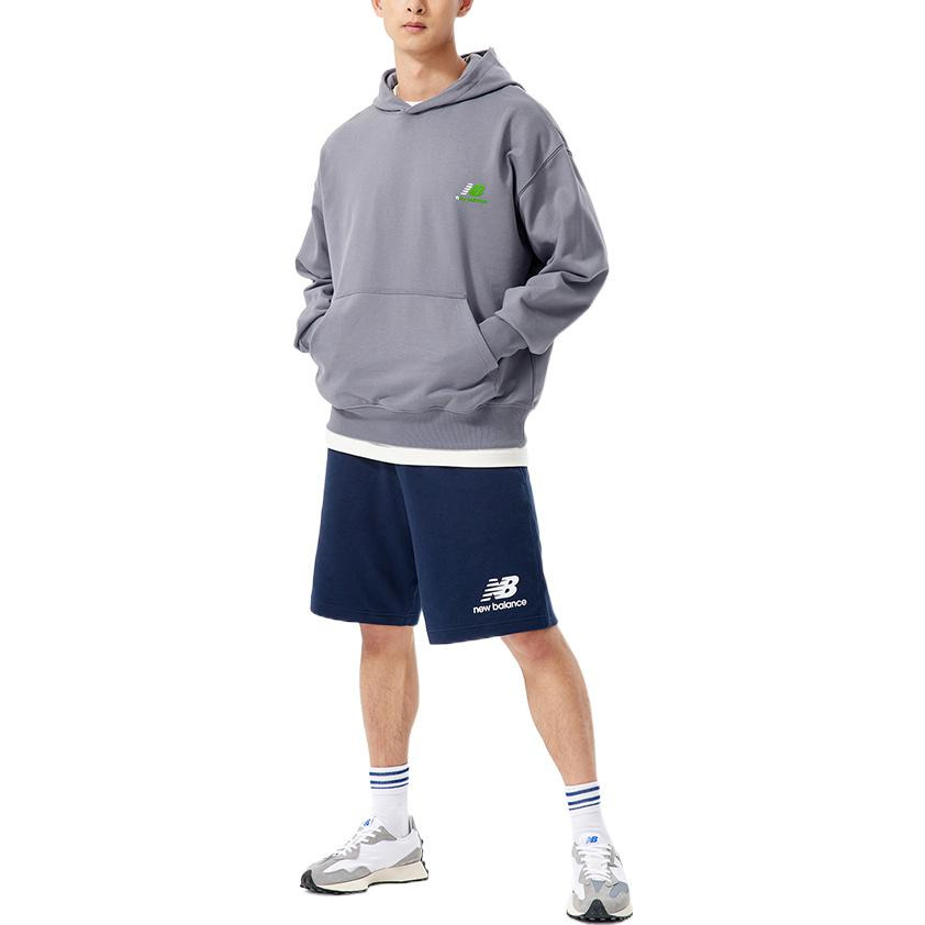 New Balance x Nice Rice Logo Hoodie 'Grey' AMT22385-SYA - 4