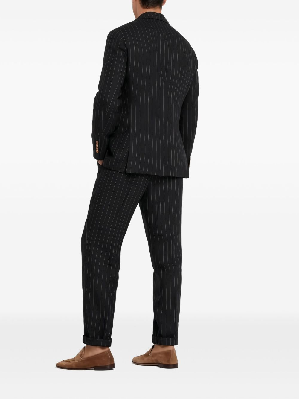 pinstripe linen suit - 2